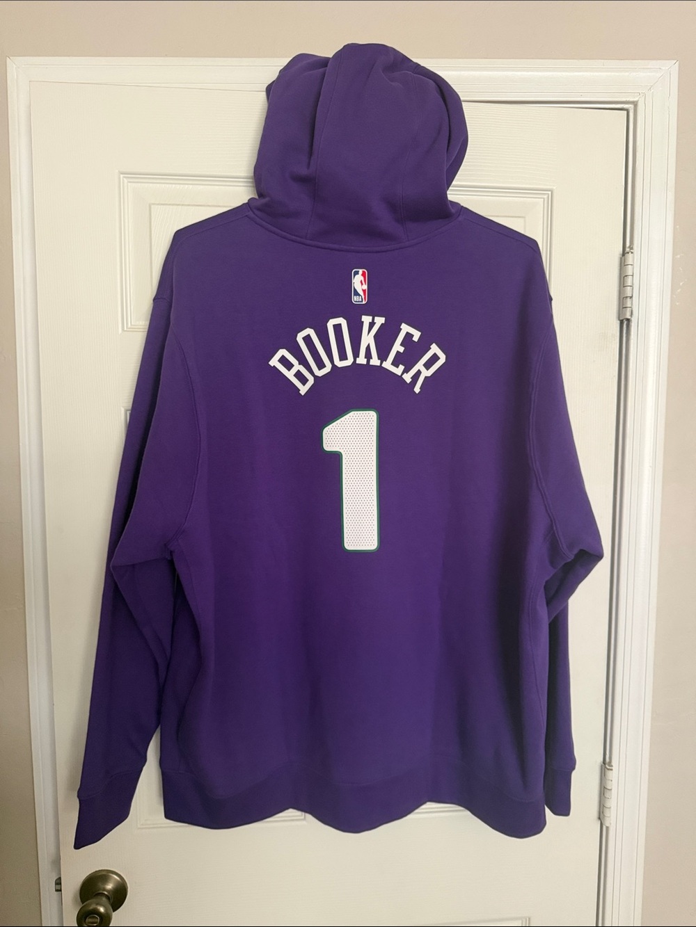 NBA Purple Hoodie with White/Mint Accented Number
